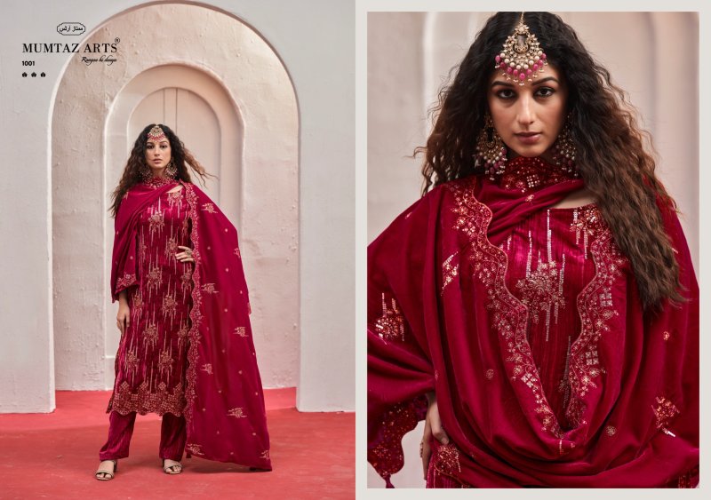 Maahi By Mumtaz Arts Crush Velvet Designer Salwar Suits 